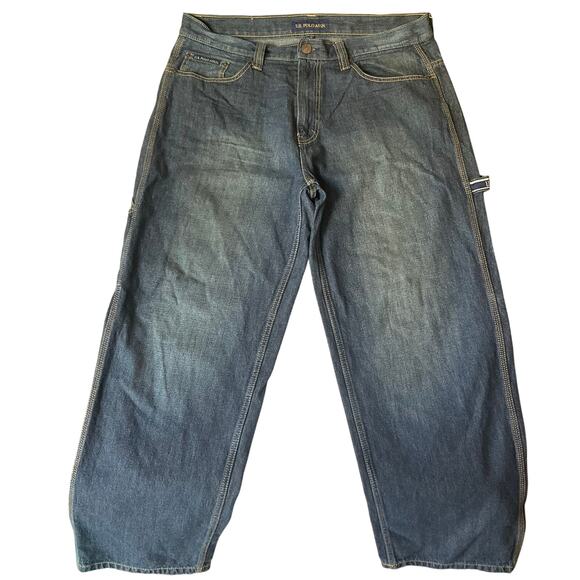 U.S. Polo Assn. Men Jeans size 36x30 Dark Blue Mid Rise Straight Leg Relaxed Fit - Picture 1 of 10